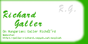 richard galler business card